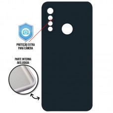 Capa para Motorola Moto G8 Play e Moto One Macro - Case Silicone Cover Protector Azul Índigo